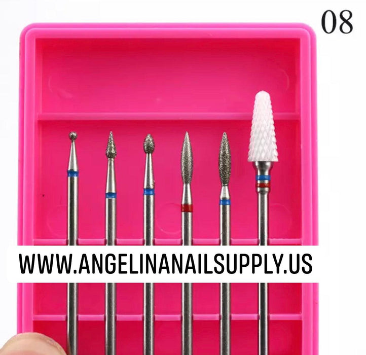 Diamond Nail Drill Bit Set (box) - Angelina Nail Supply NYC