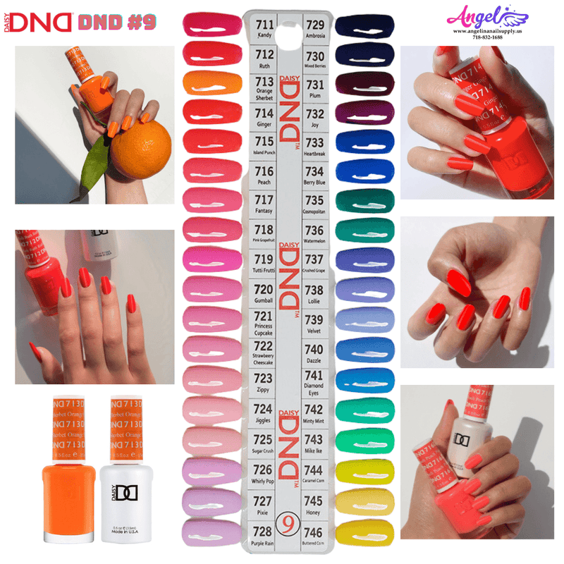 DND9 Collection 9 (Full Set 36 Colors 711 - 746) - Angelina Nail Supply NYC