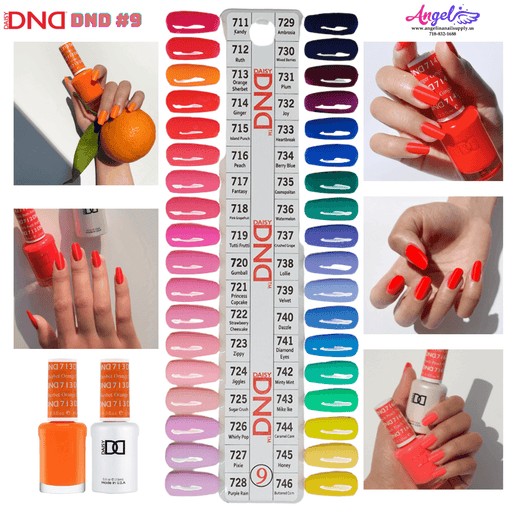 DND9 Collection 9 (Full Set 36 Colors 711 - 746) - Angelina Nail Supply NYC