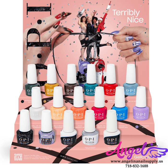 OPI Gel Color - Terribly Nice Collection 14 Colors & 1 Base Gel 2 Top Gel| Holiday 2023 - Angelina Nail Supply NYC