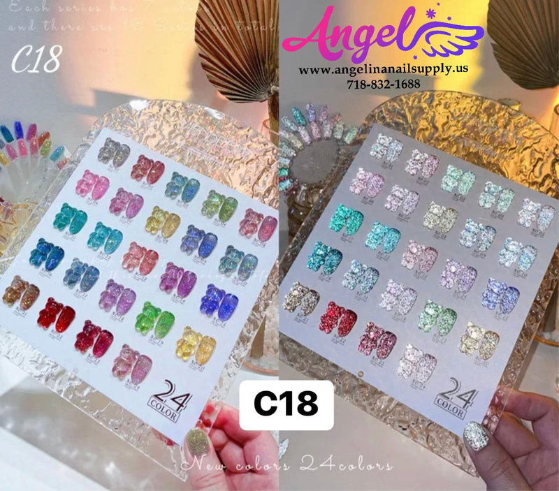 Reflective Glitter Gel Set - Angelina Nail Supply NYC