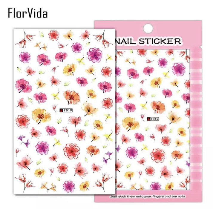 Sticker Leaf & Flower - Angelina Nail Supply NYC