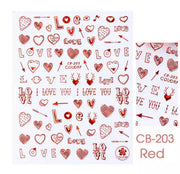 Sticker Valentine & Heart - Angelina Nail Supply NYC