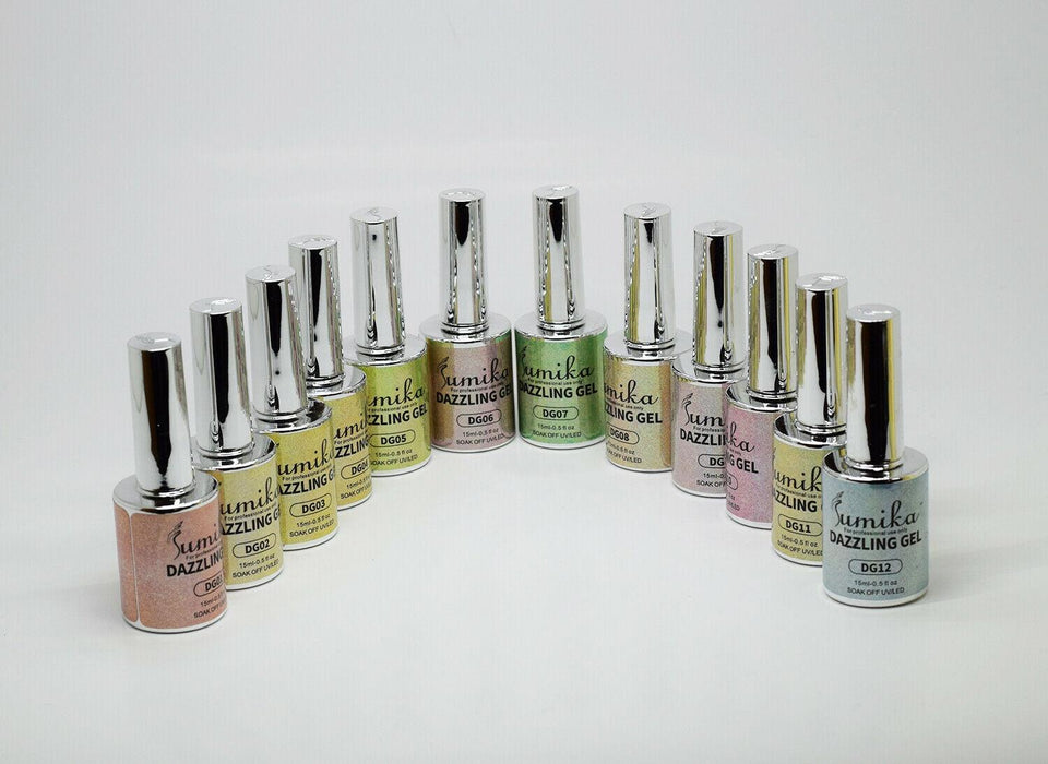 Sumika Dazzling Gel (Set 12 pcs) - Angelina Nail Supply NYC