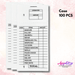 Ticket Book (TB01) Case/10Pack/100PCS - Angelina Nail Supply NYC